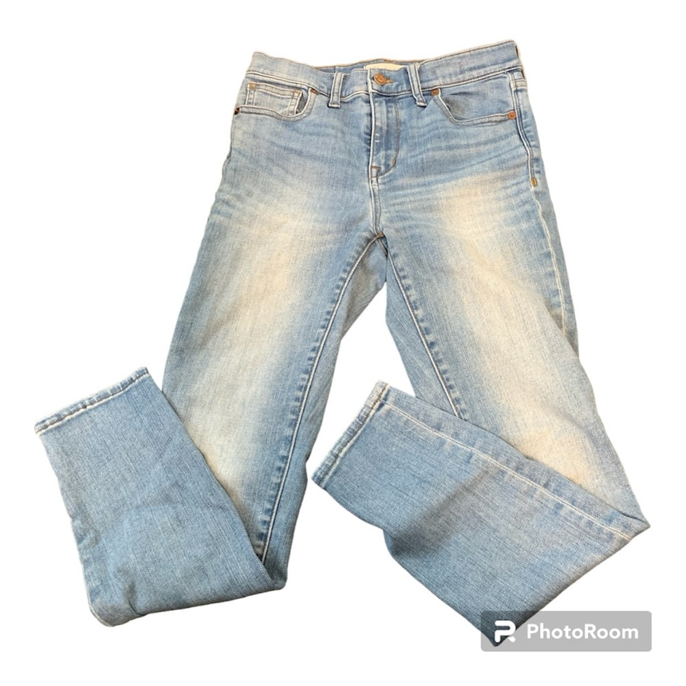 Madewell High Riser Skinny Crop Jeans Womens 27‎ Blue Stretch Denim Light Wash